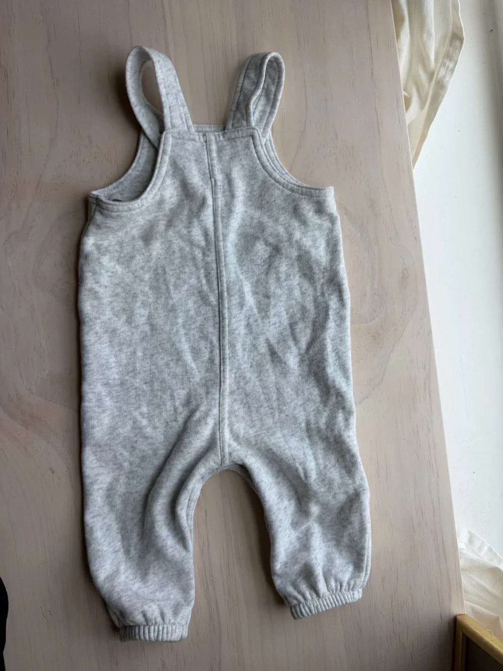 Old Navy Light Gray Knit Overalls